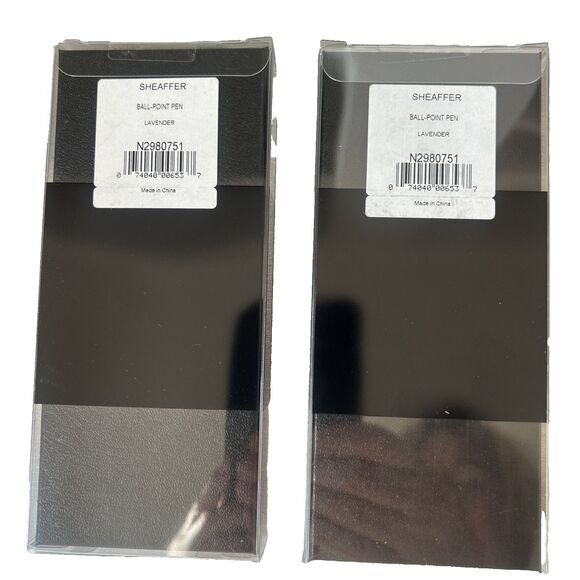 SHEAFFER PRELUDE LOT - 2 Pcs Lavender Color Ballpoint Pen Black Ink Silver Trim - Picture 5 of 5